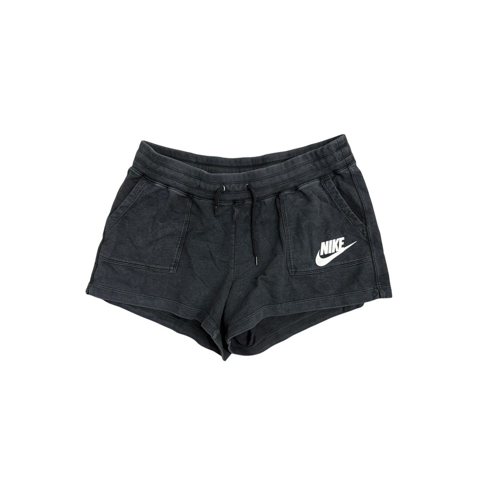 Nike Sportswear Gym Vintage Shorts Womens XL Black Jersey‎ 883733-010